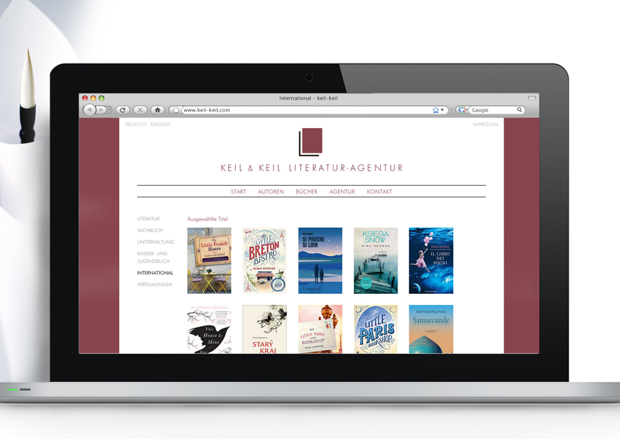 Keil und Keil Literaturagentur Webdesign